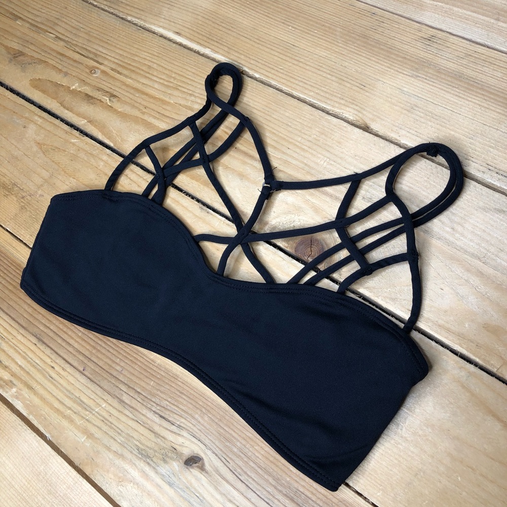 Black Strappy Rave Top / Bralette